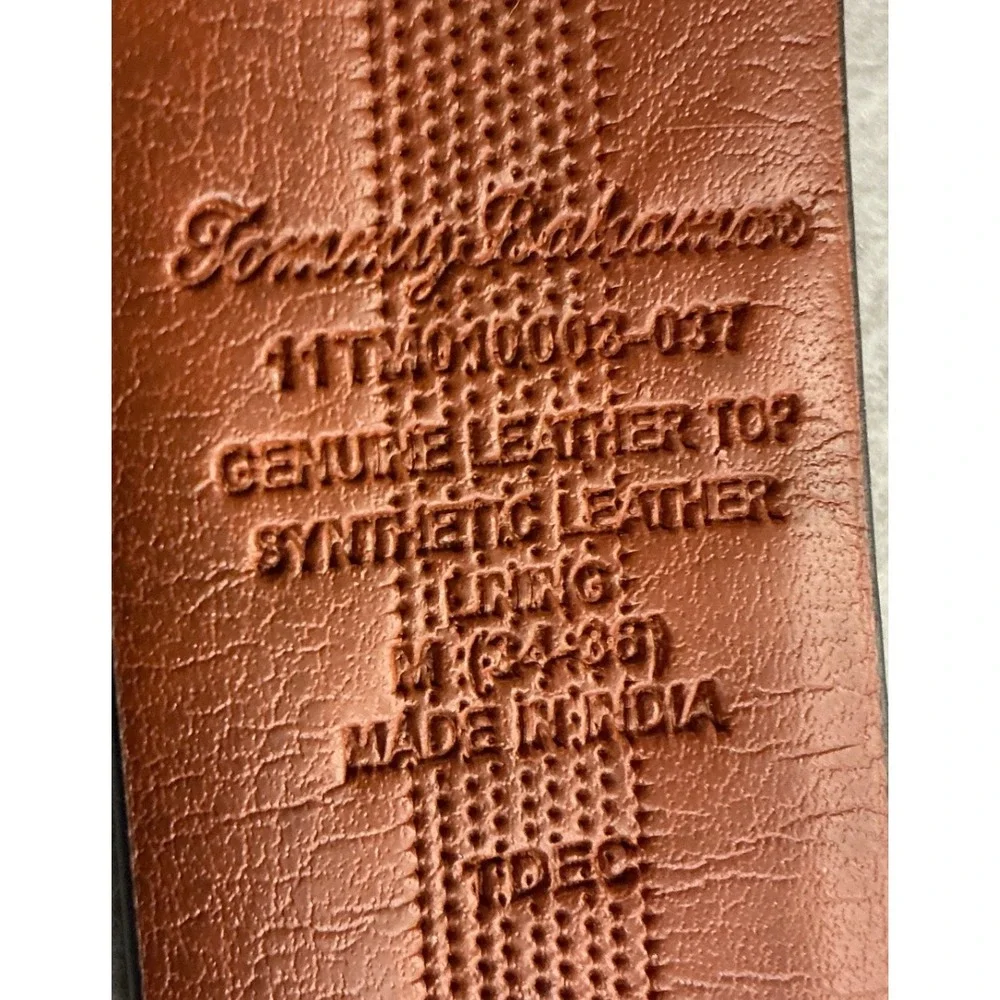 Tommy Bahama Reversible Belt Black Brown Leather Swivel‎ Buckle Size 34 Mens